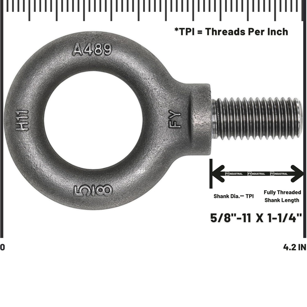 Box of 7 Pcs Lifting Shoulder Eye Bolts 5/8"-11 X 1-1/4"