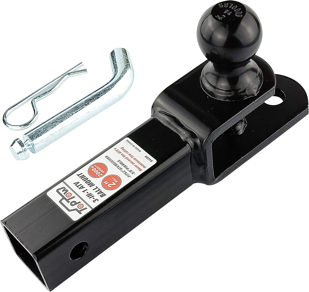 TOPTOW ATV/UTV Trailer Hitch Towing Ball Mounts, 2-Inch Ball, Clevis Pin, Fit...