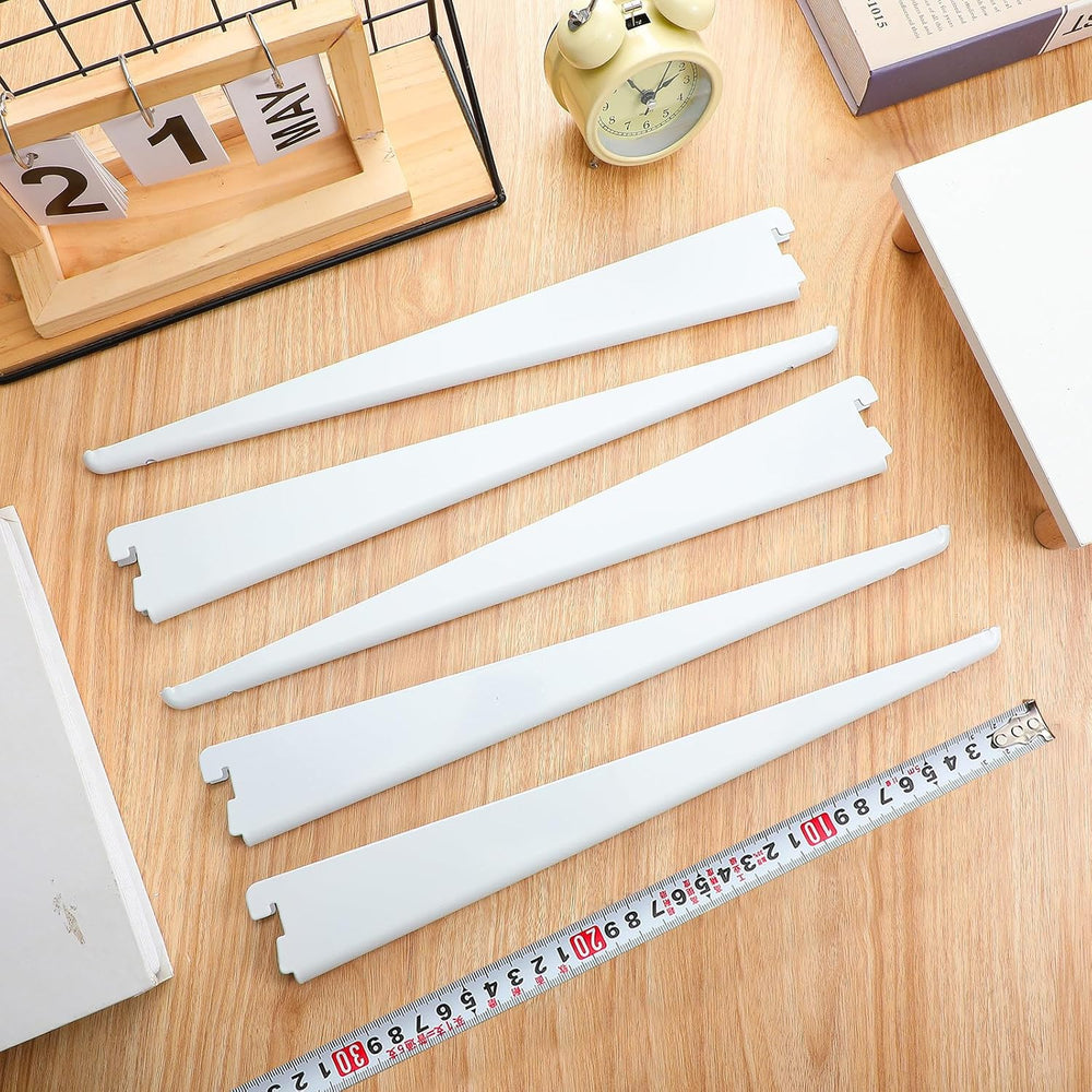 CroBlissful 20 Pcs Adjustable Shelf Brackets for Double Track System Closet O...