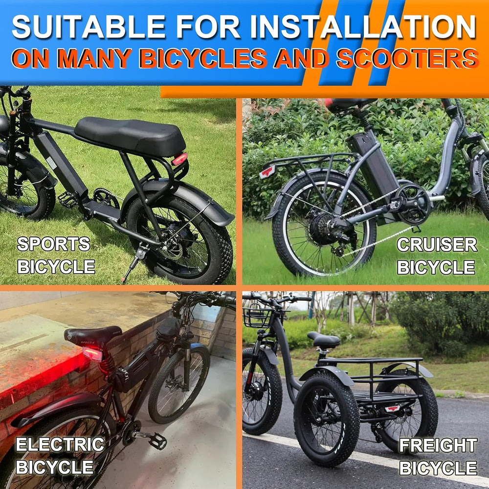 EBike Turn Signals Light Kit, Front Headlight 400 Lumens, Rear Taillight 80mm...