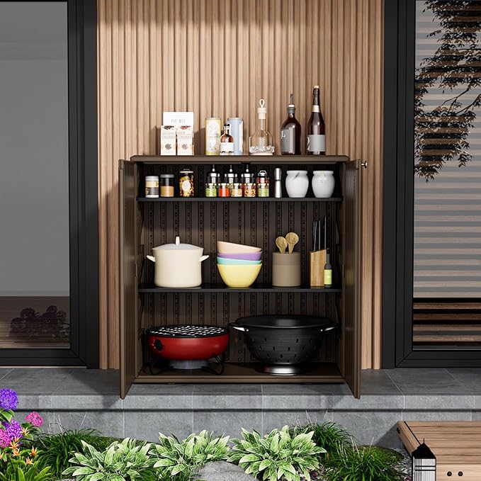 Storage Box Outdoor Caninet, Resin Indoor Storage Box Waterproof Outdoor