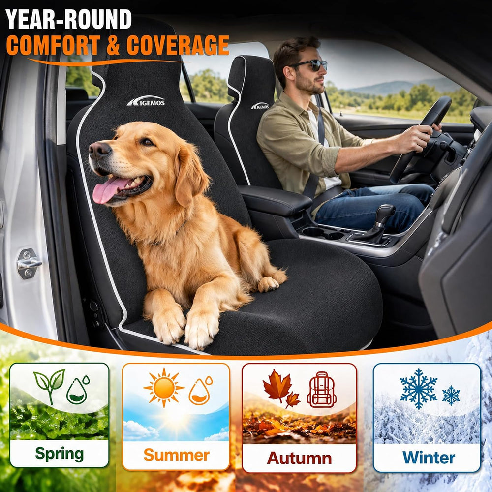 Car Seat Cover Towel for Cars, SUVs, Vans and Trucks, 1 Pack, Black