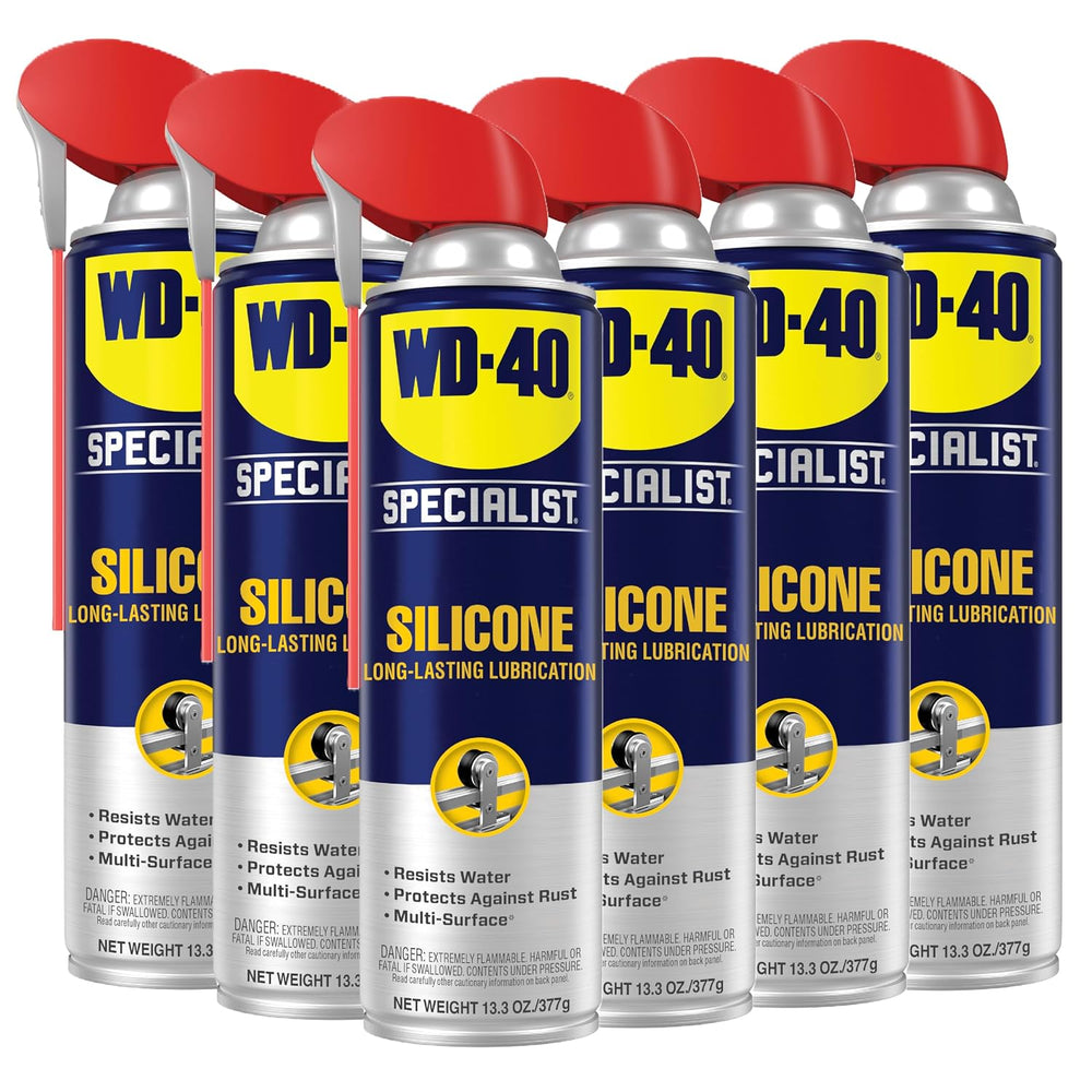WD-40 Specialist Silicone Lubricant, New Bigger Can, 13.3 OZ [6-Pack]