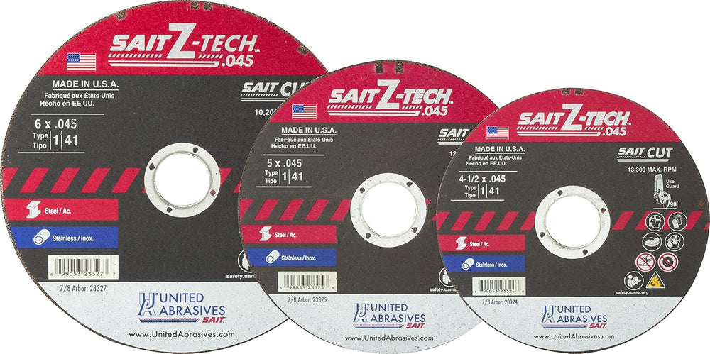 United Abrasives-SAIT 23324 Type 1 4-1/2-Inch x .045-Inch x 5/8-Inch 13300 Ma...