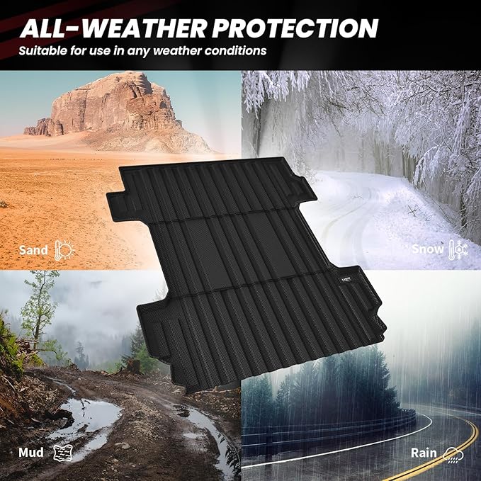 LASFIT Truck Bed Mat 2020-2025 for Chevrolet Silverado/GMC Sierra 2500HD 3500HD
