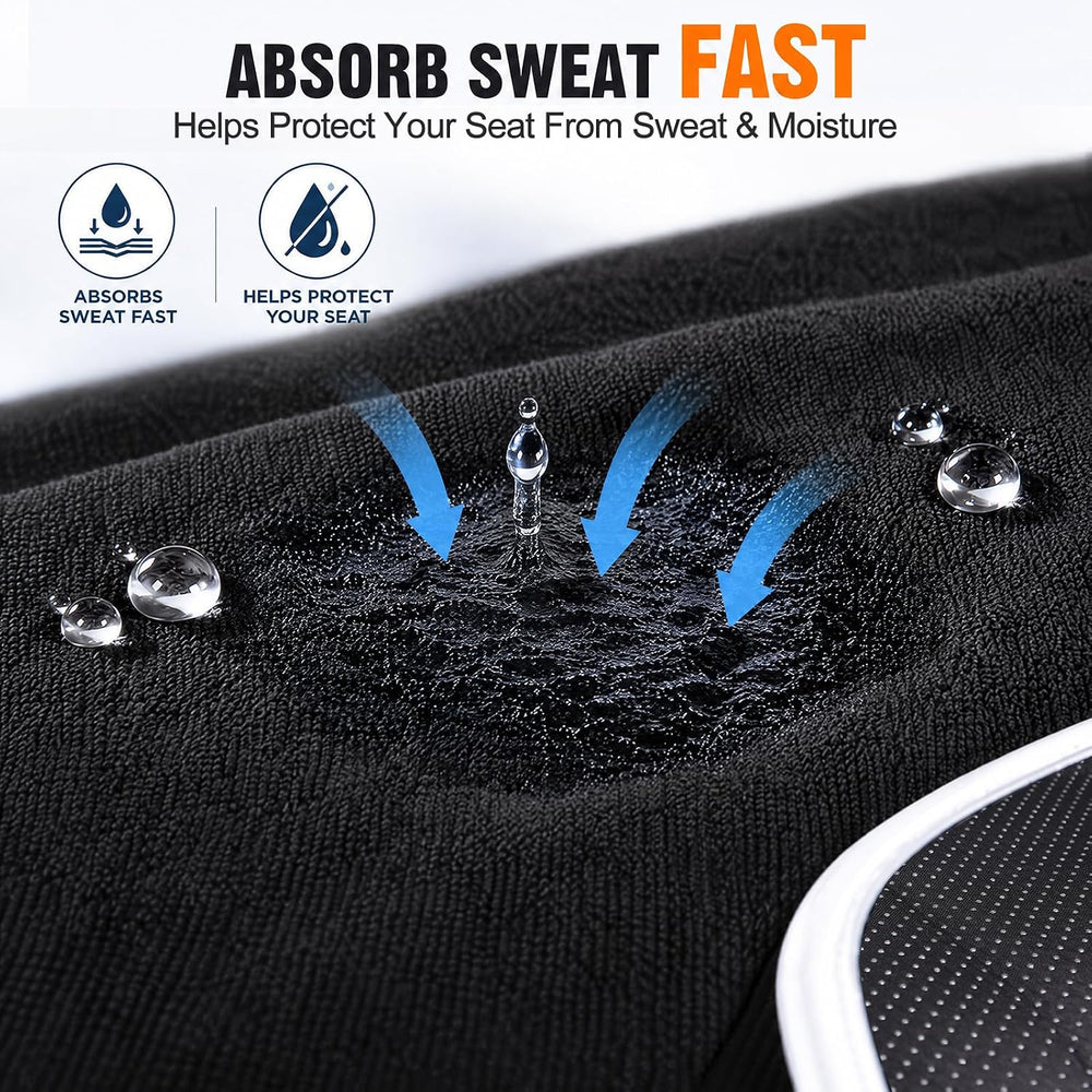 Car Seat Cover Towel for Cars, SUVs, Vans and Trucks, 2 Pack, Black
