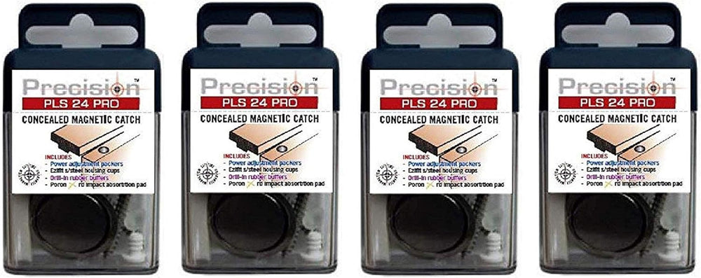 Precision Lock PLS-24 PRO Concealed Magnetic Catch (Fоur Paсk)
