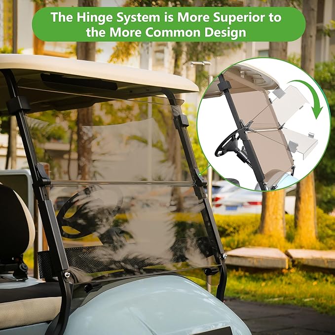 10L0L Golf Cart Windshield for Club Car Precedent 2004-Up, 2017-Up Onward