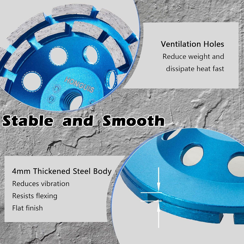 5 inch Diamond Cup Grinding Wheel,5/8"-11 Arbor Concrete Grinder Wheel D...
