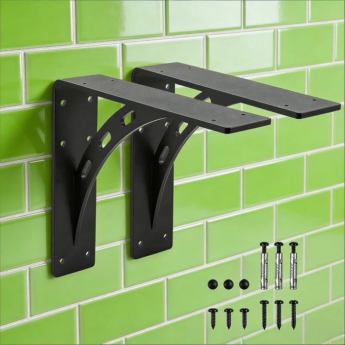 12 inch x 10 inch Heavy Duty Bracket,Granite Countertop Support Brackets, Heavy Duty Shelf Brackets , Max Load 1000 Lbs ,Mantel Brackets (Set of 2) - (12" x 10 ")