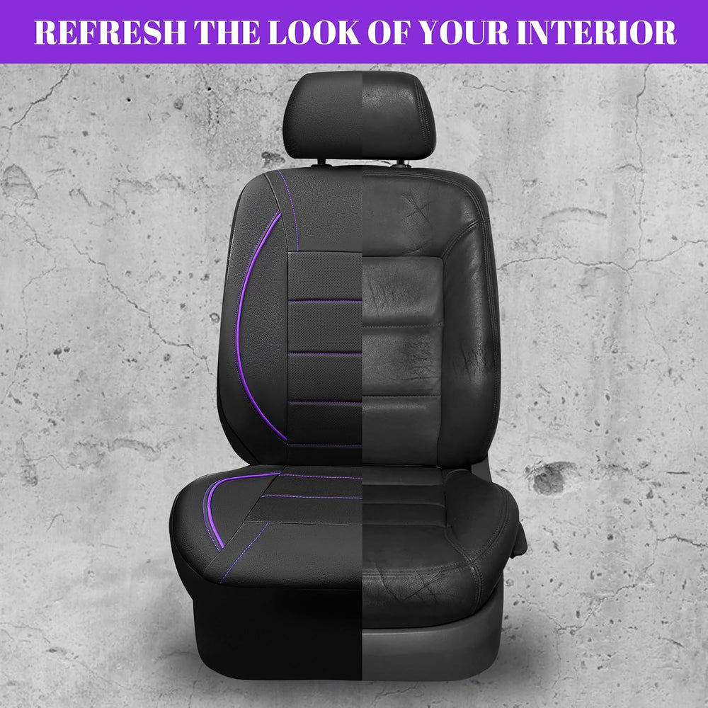CAR PASS Piping PU Leather Car Seat Cover,Inside Zipper Design and Reserved O...