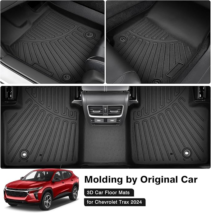 Powerty Floor Mats for 2024 2025 Chevrolet/Chevy Trax Accessories All Weather