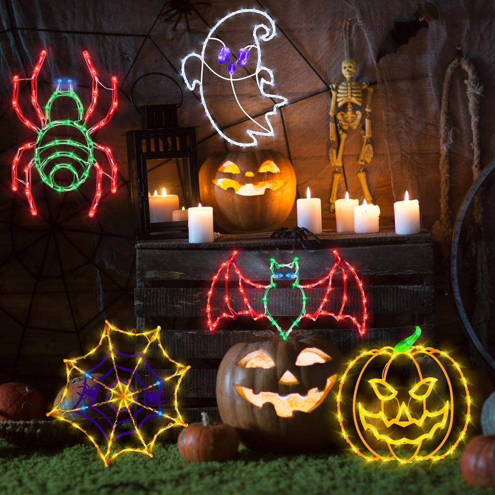 TRWYMZ Halloween Decorations - 16" Halloween Window Silhouette Lights