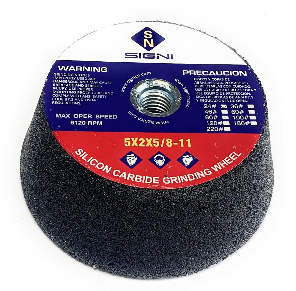 High Performance Flaring Cup Grinding Stone for Granite - 5X2X5/8-11 Arbor Th...