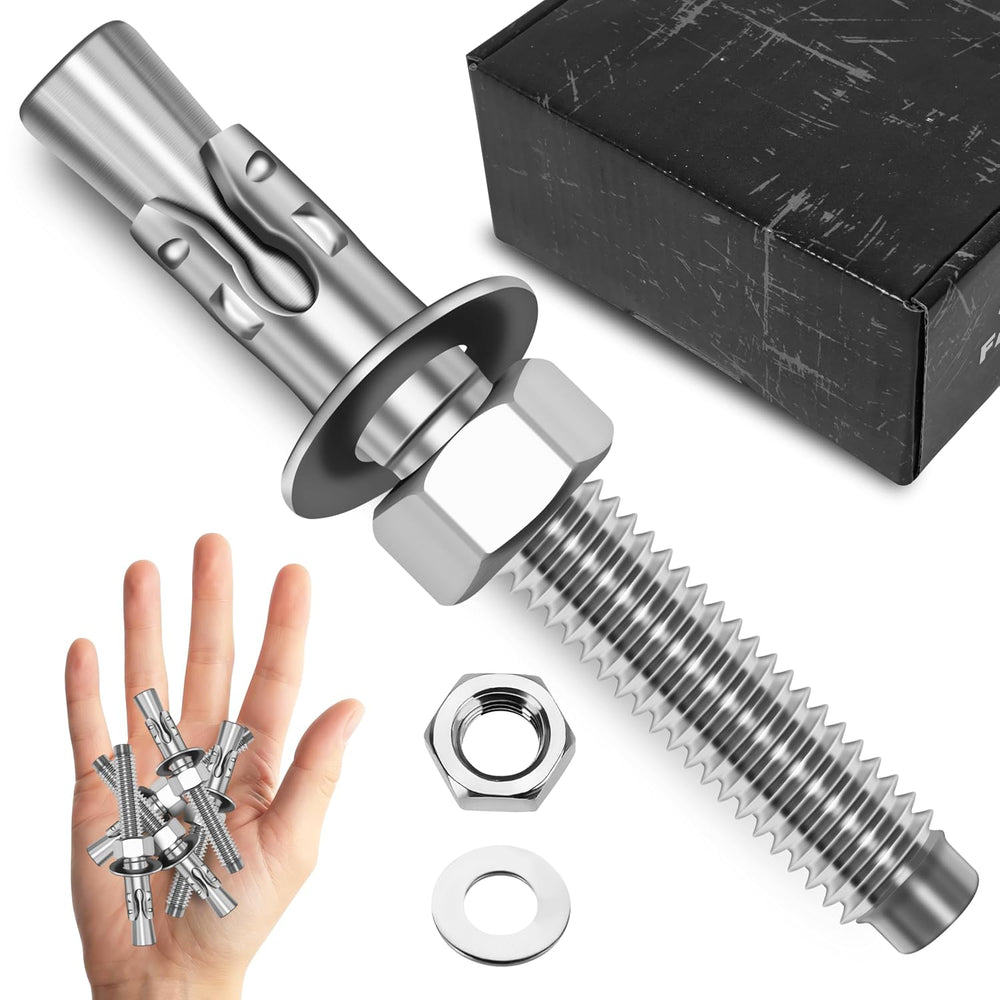 Mywish (25-Pack) 1/2" x 3-3/4" 304 Stainless Steel Wedge Anchors fo...