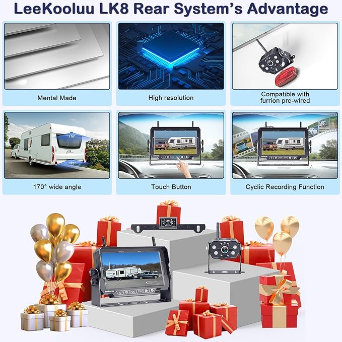 Dual RV Backup Cameras Wireless