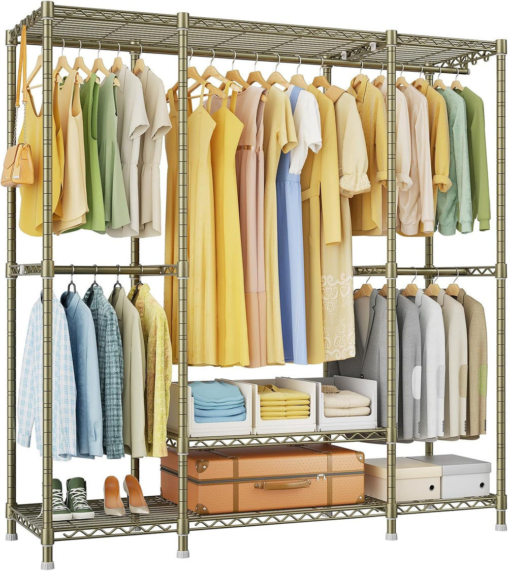 Ulif E3 Heavy Duty Garment Rack 4-Tier Freestanding Closet Organizer System
