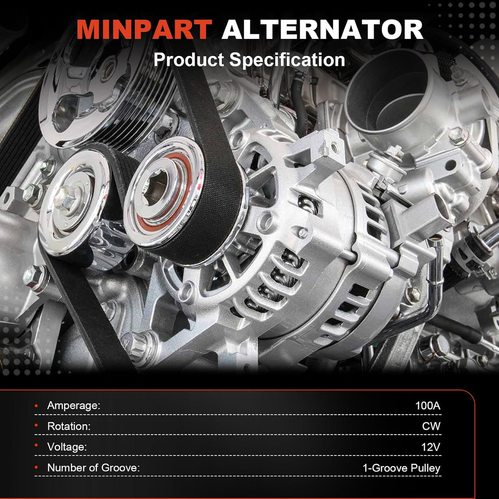 105AMP New Alternator Fit for Chevy for Buick High Output for 7127-SE105C