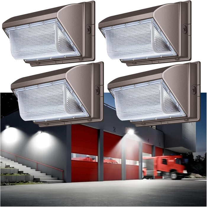 120W LED Wall Pack, 15840 Lumen Super Bright Outdoor Wallpack Lights, 5000K (4 Pack)