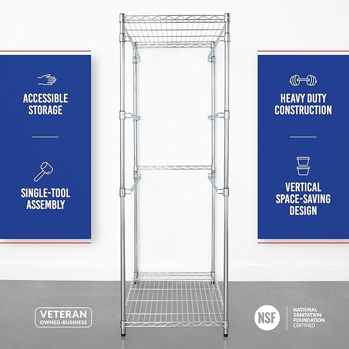 SafeRacks 5-Tier Steel Tote Rack WS-BR27