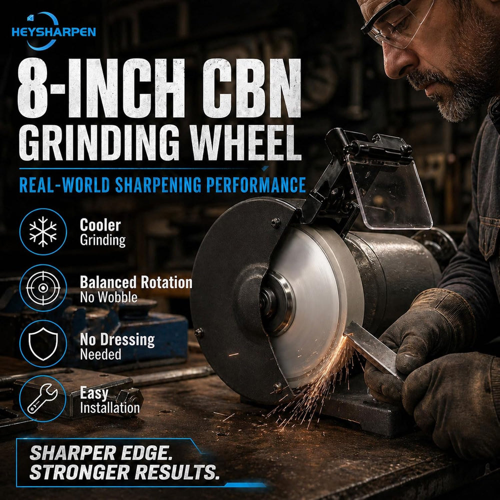 CBN Grinding Wheel 8 Inch for Bench Grinder, 5/8" Arbor, 1" Wide, 1...