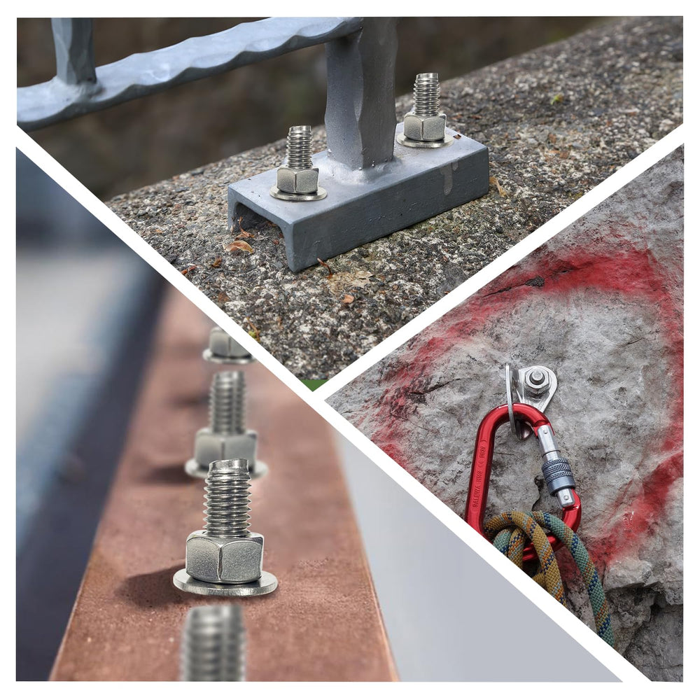 LIONMAX 12Pcs 1/2" x 5-1/2" Stainless Steel Concrete Anchors, Wedge...