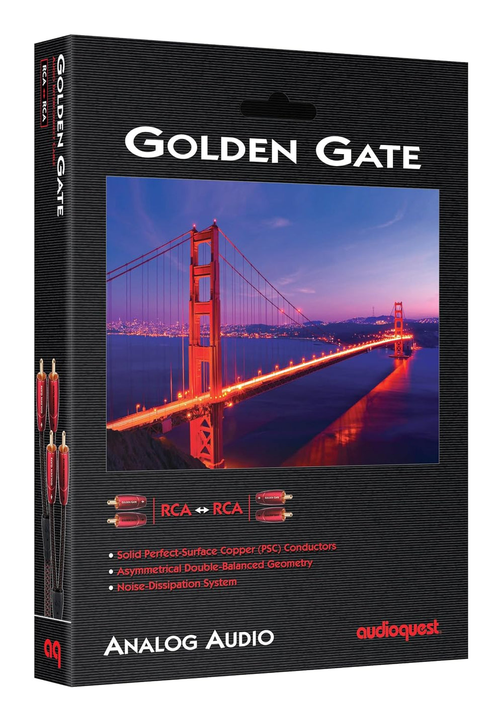 AudioQuest Golden Gate RCA Audio Interconnect Cable (3m, Stereo Pair)