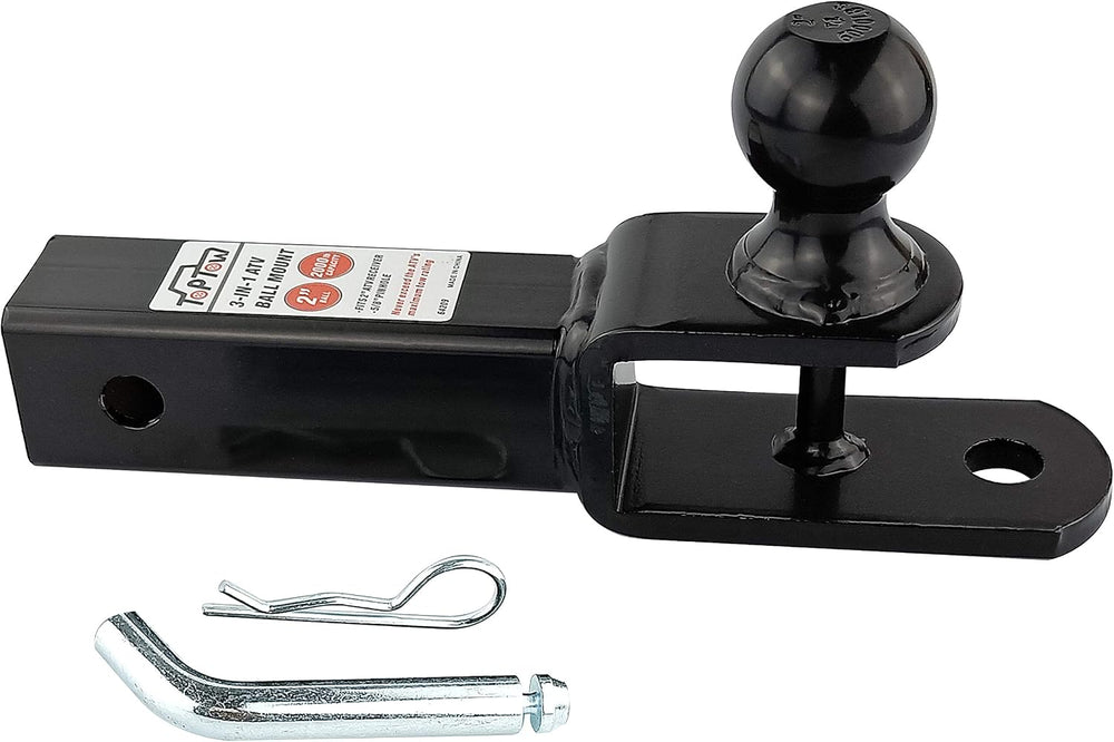 TOPTOW ATV/UTV Trailer Hitch Towing Ball Mounts, 2-Inch Ball, Clevis Pin, Fit...