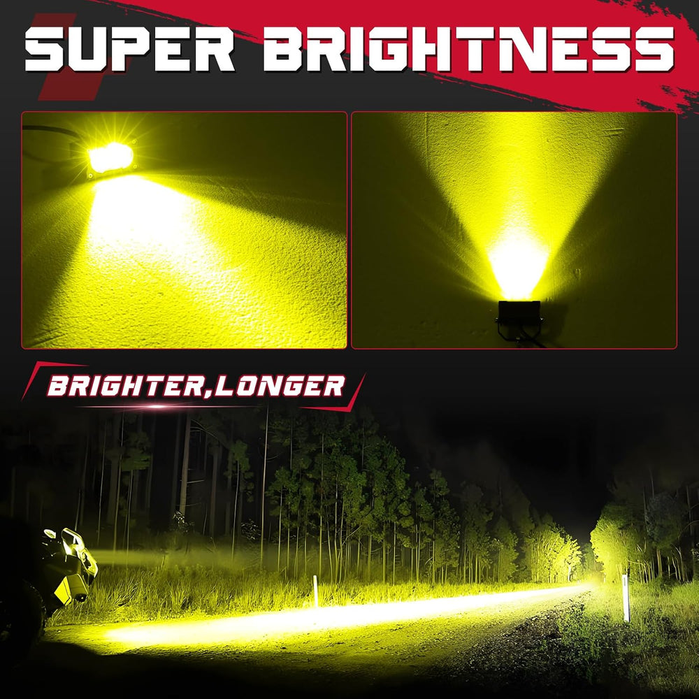 OFFROADTOWN LED Pods Yellow 3'' 40W Spot CREE LED Ditch Driving Fog L...