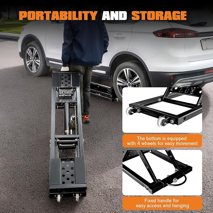 Albott 7000 LBS Portable Car Lift, Heavy Duty Quick Jack