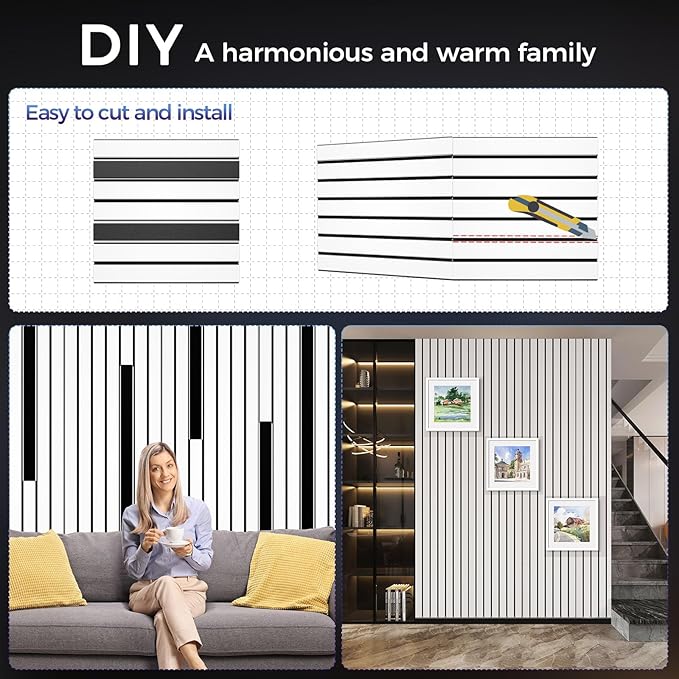 8 Pack 2-Layer Fold Soundproof Wall Panels, 0.9lb/ft³ High Density, 3D Acoust...