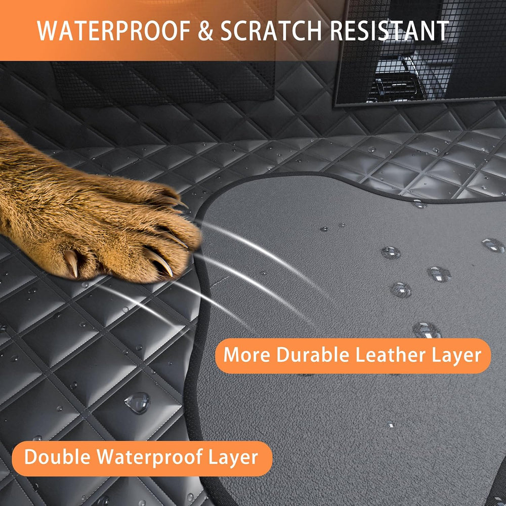 Dog Car Seat Cover Back Seats Protector, Backseat Extender Hard Bottom Rear S...