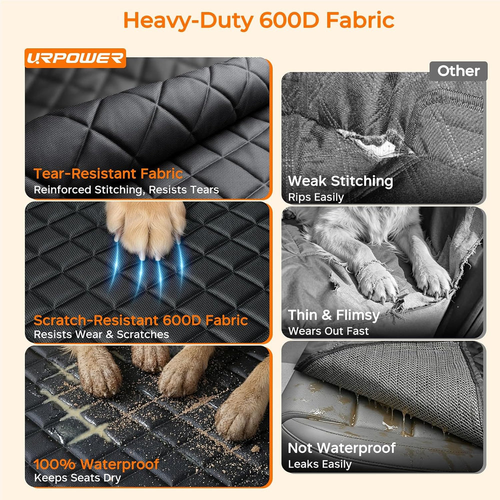 URPOWER XL Dog Seat Cover for Full-Size Trucks, 100% Waterproof Hammock