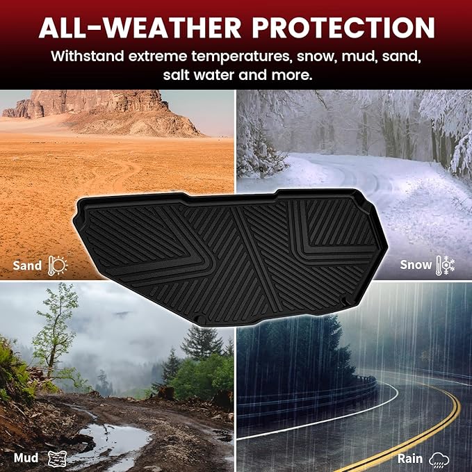 LASFIT Front Trunk Mats for Rivian R1T & Rivian R1S 2024 2023 2022, All W...