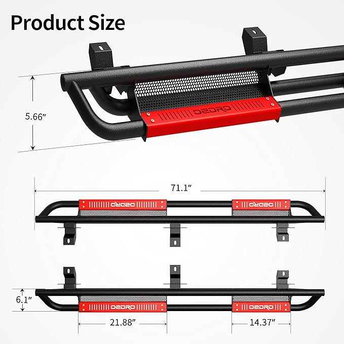 oEdRo 6 inch Running Boards Compatible