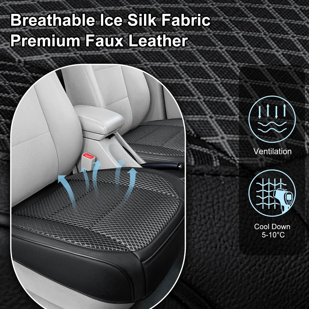 2 Pack Black Ventilated Bottom Car Seat Cover