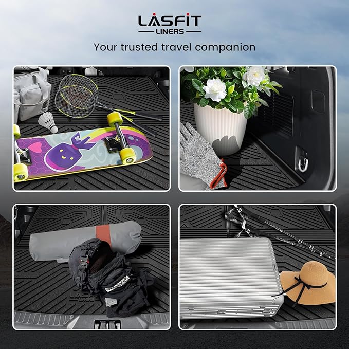 LASFIT Trunk & Backrest Mat for Ford Explorer 2020-2025, Custom Fit All W...