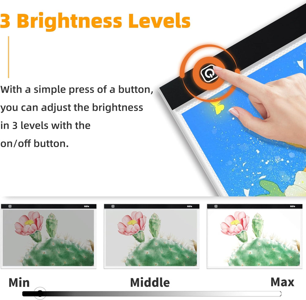 Mlife A2 Light Box Kit for Diamond Painting, Adjustable Brightness Diamond Li...