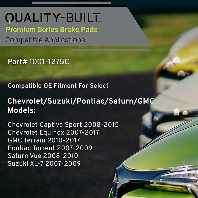 Premium Ceramic Rear Brake Pads Compatible