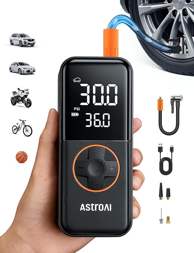 AstroAI L4 Tire Inflator Portable Air Compressor, 150PSI Portable Air Pump