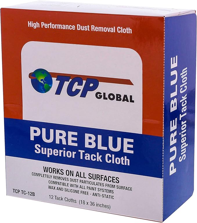 TCP Global Pure Blue Superior Tack Cloth, Automotive & Woodworking, (144-...