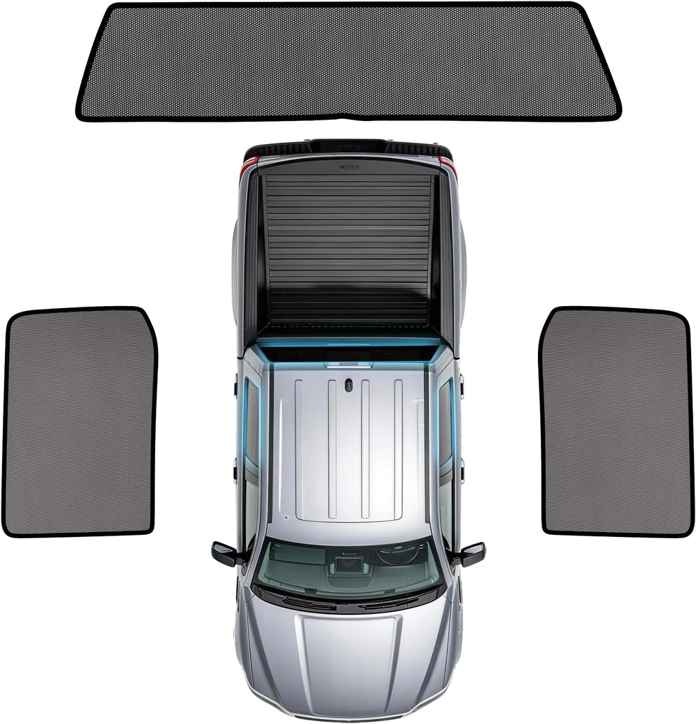 F150 Rear Window Shades 2015-2020, 3PCS Full Coverage Set | Custom Fit, Full ...