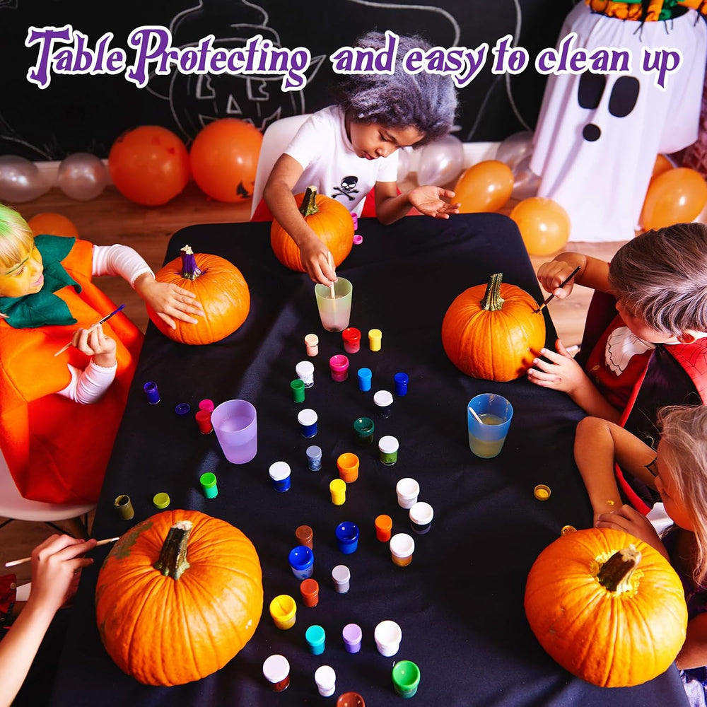 Patelai 24 Pcs Halloween Tablecloth 54"x108", Disposable Rectangle ...