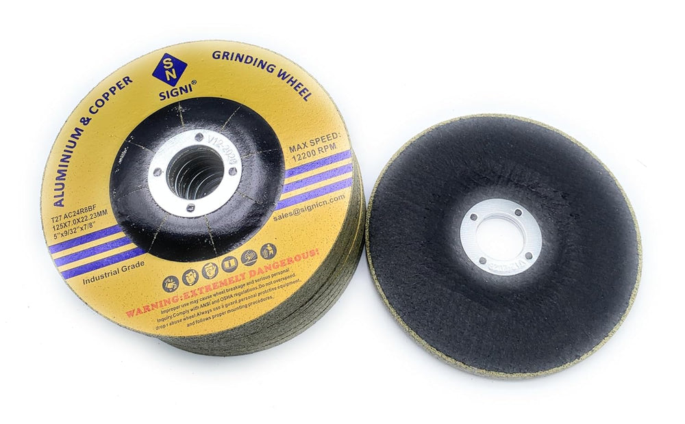 SIGNI Aluminum Grinding Wheel 5 inch for Aluminum Copper Non-Ferrous 10 Pack ...