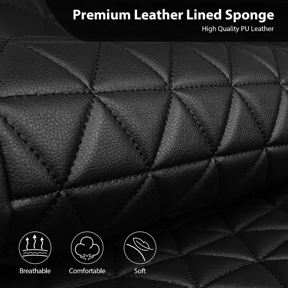 CAR PASS Bling Diamond Leather Car Seat Covers for 2 Front Interior Sets, Wat...