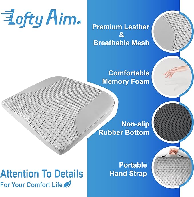 Car Seat Cushion, Comfortable Memory Foam Seat Pillow
