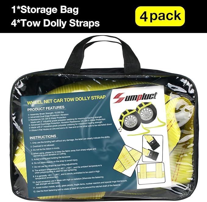 Tire Straps for A Car Trailer Tow Dolly Straps