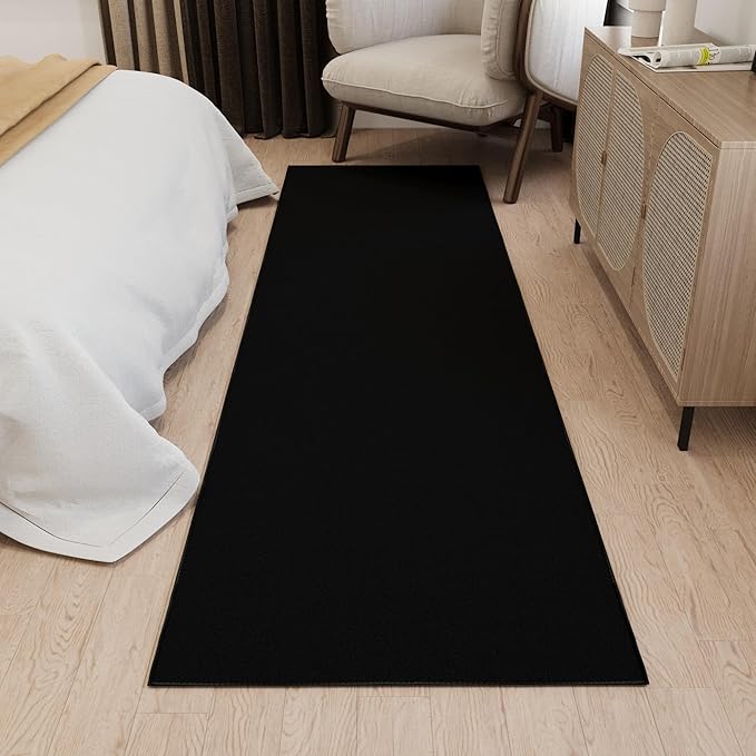 Ottomanson Hallway Runner Rug 2'7" x 9'10" Non Slip Solid A...