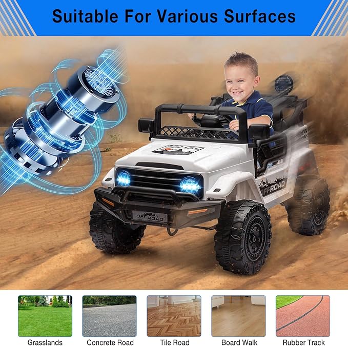 Garvee 12V Kids Ride On Truck Car