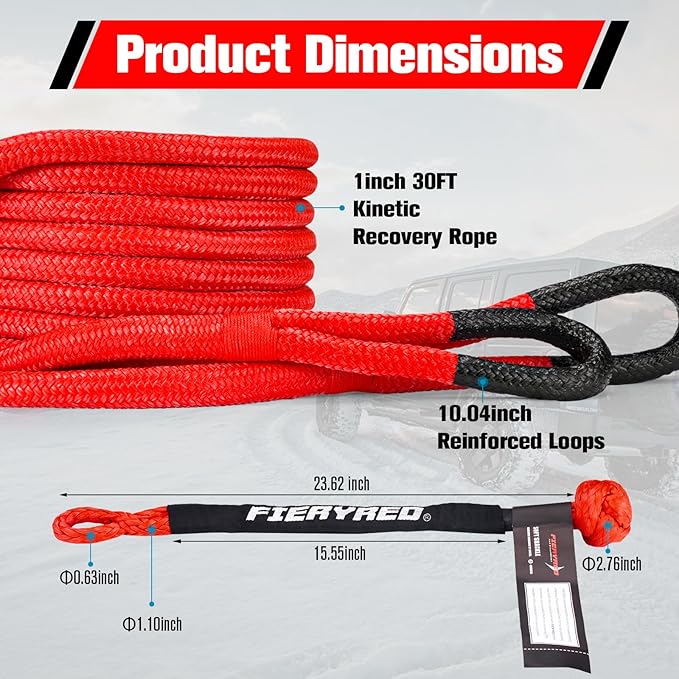 FieryRed Kinetic Recovery Rope Kit
